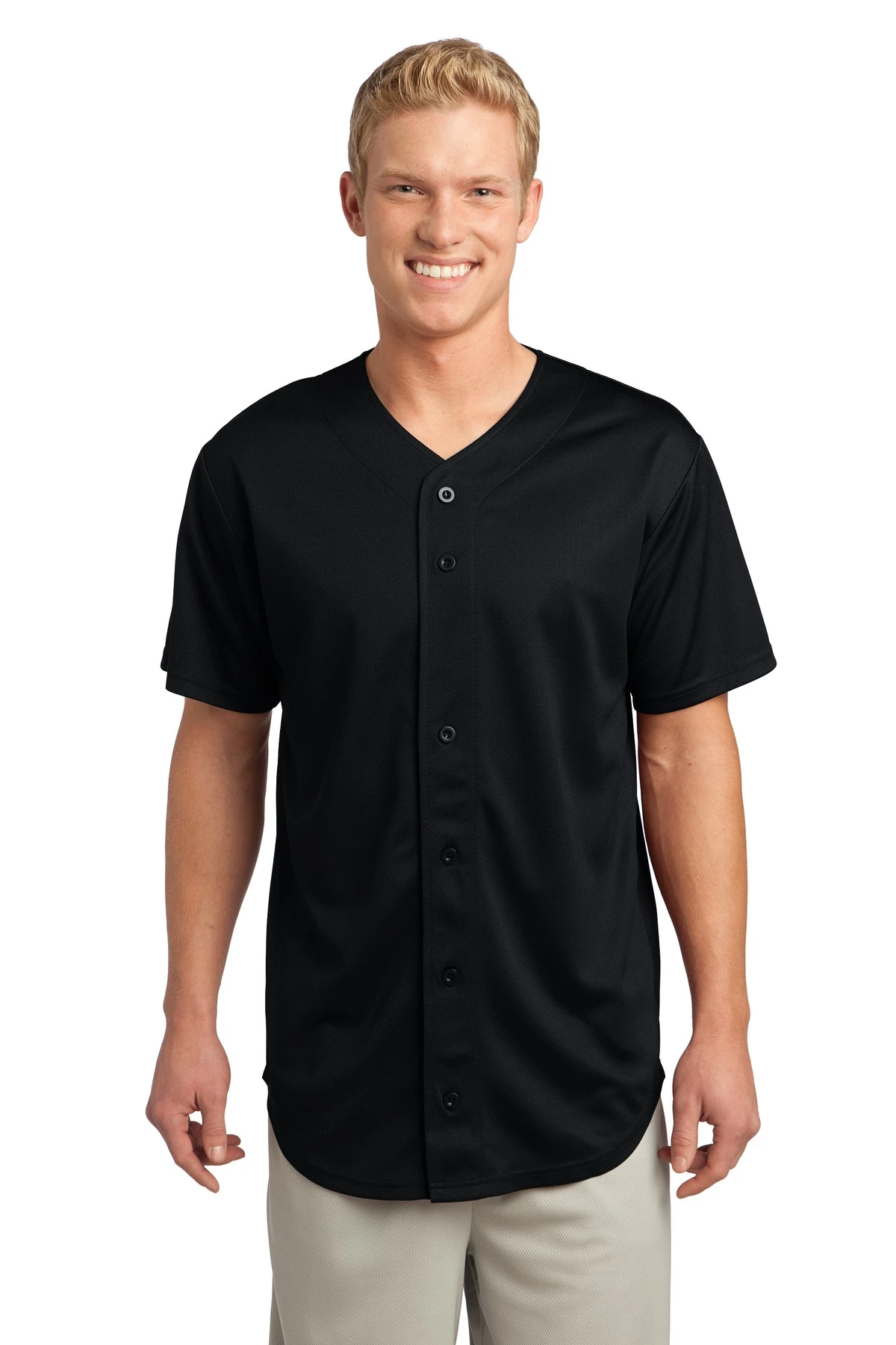 Unisex PosiCharge Tough Mesh Full-Button Jersey 7 Unisex PosiCharge Tough Mesh Full-Button Jersey - Image 5