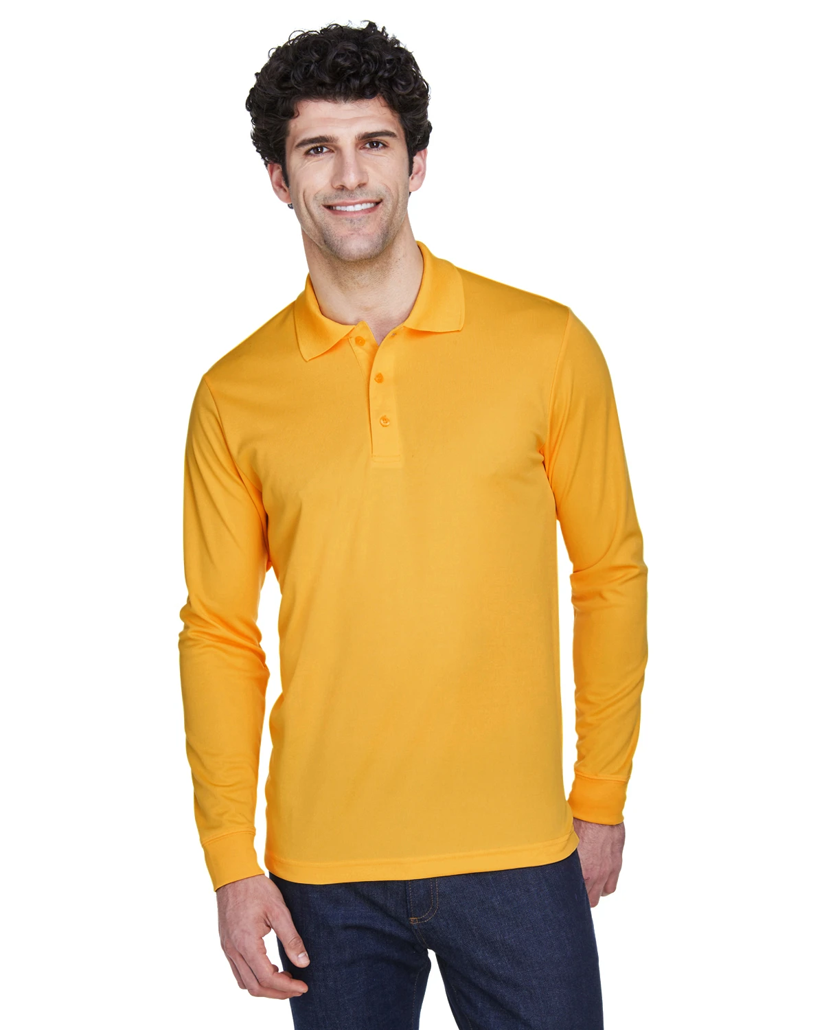 Men's Pinnacle Performance Long-Sleeve Piqué Polo 9 Men's Pinnacle Performance Long-Sleeve Piqué Polo - Image 7