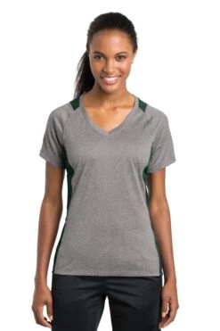 Ladies Heather Colorblock Contender V-Neck Tee 27 Ladies Heather Colorblock Contender V-Neck Tee -Jiffyshirts Sales Store 908bfed0ad76ff
