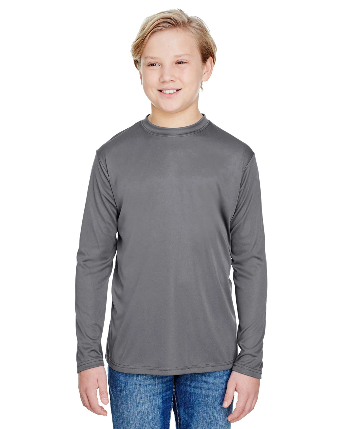 Youth Unisex Long Sleeve Cooling Performance Crew Shirt 7 Youth Unisex Long Sleeve Cooling Performance Crew Shirt - Image 5