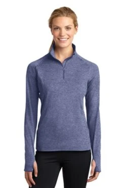 Ladies Sport-Wick Stretch 1/2-Zip Pullover -Jiffyshirts Sales Store 90d6dc04b2a6bb