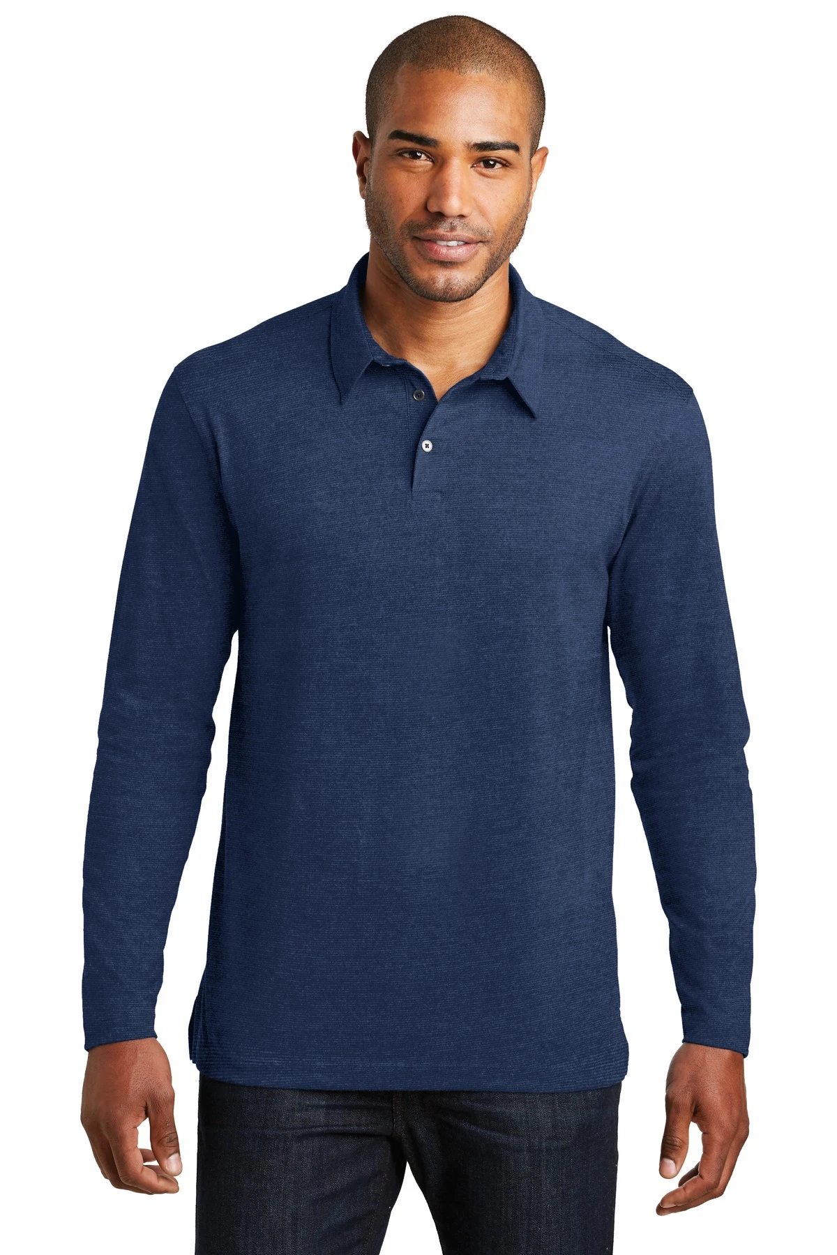 Long Sleeve Meridian Cotton Blend Polo 6 Long Sleeve Meridian Cotton Blend Polo - Image 4