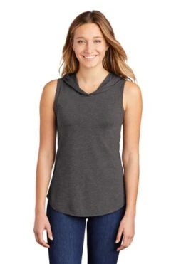 District Ladies' Perfect Tri Sleeveless Hoodie -Jiffyshirts Sales Store 93de64f97bb795