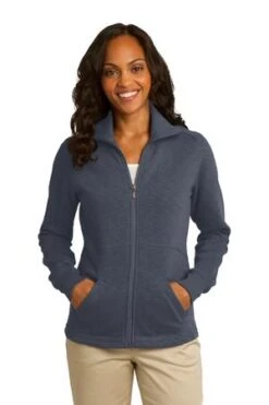 Ladies Slub Fleece Full-Zip Jacket -Jiffyshirts Sales Store 94aa25d2899840