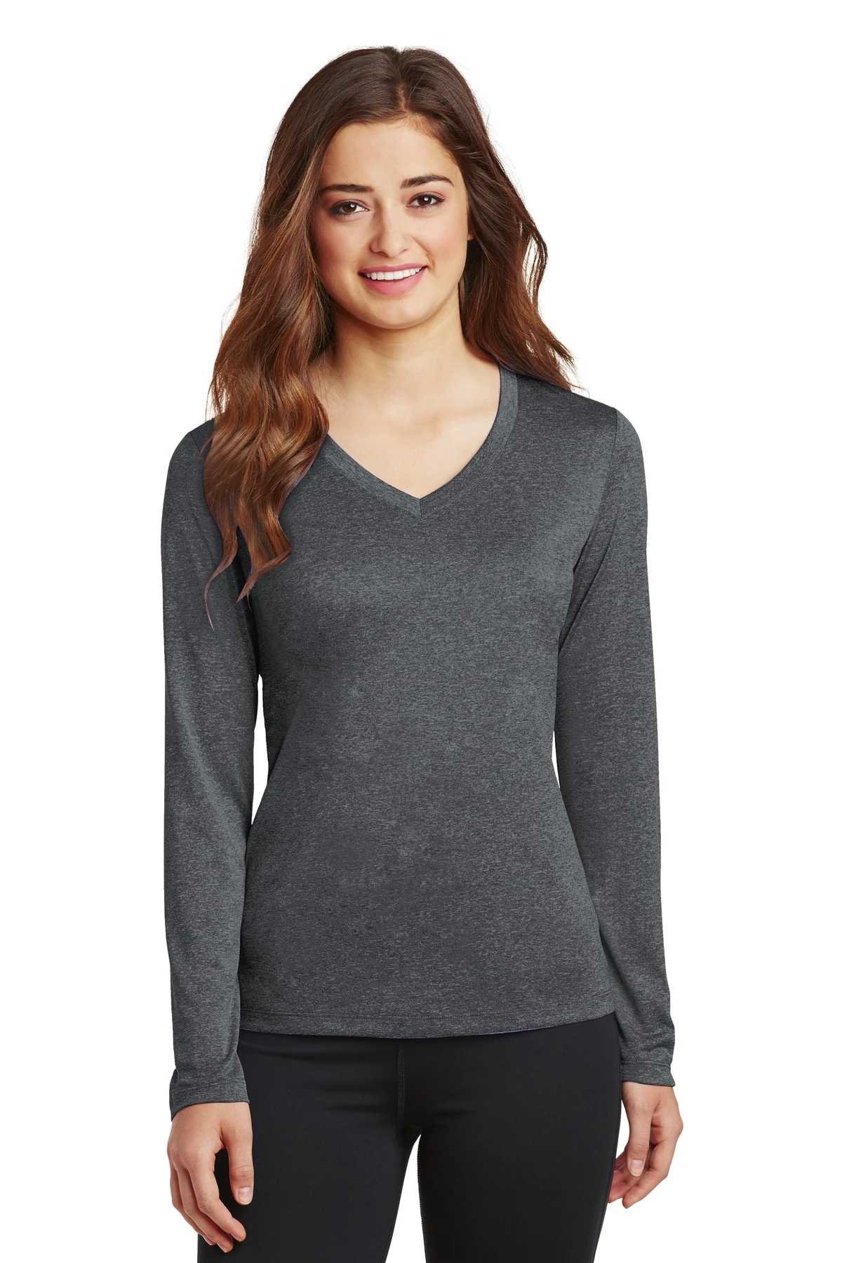 Ladies Long Sleeve Heather Contender V-Neck Tee 9 Ladies Long Sleeve Heather Contender V-Neck Tee - Image 7