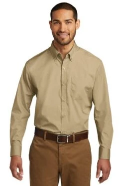 Men's Long Sleeve Carefree Poplin Shirt -Jiffyshirts Sales Store 94ef66d2a8080a