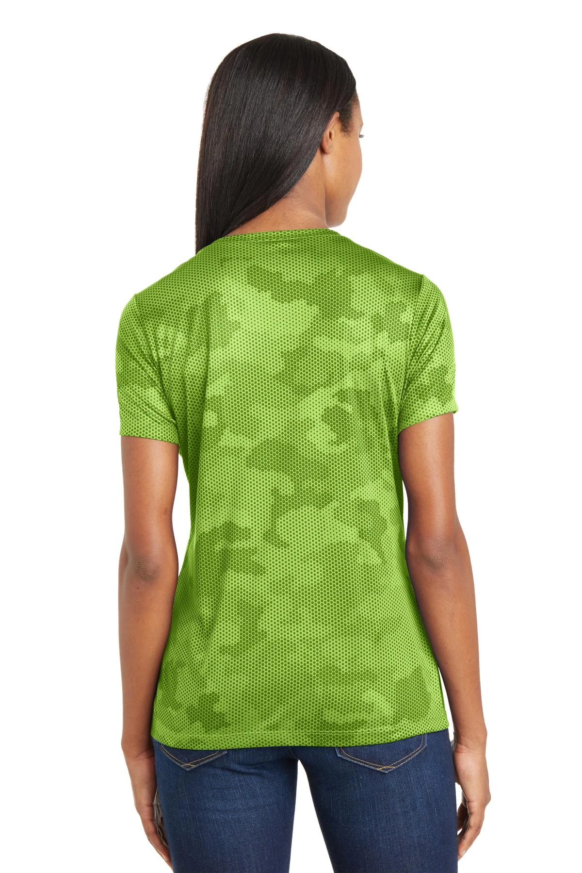 Ladies CamoHex V-Neck Tee 4 Ladies CamoHex V-Neck Tee - Image 2