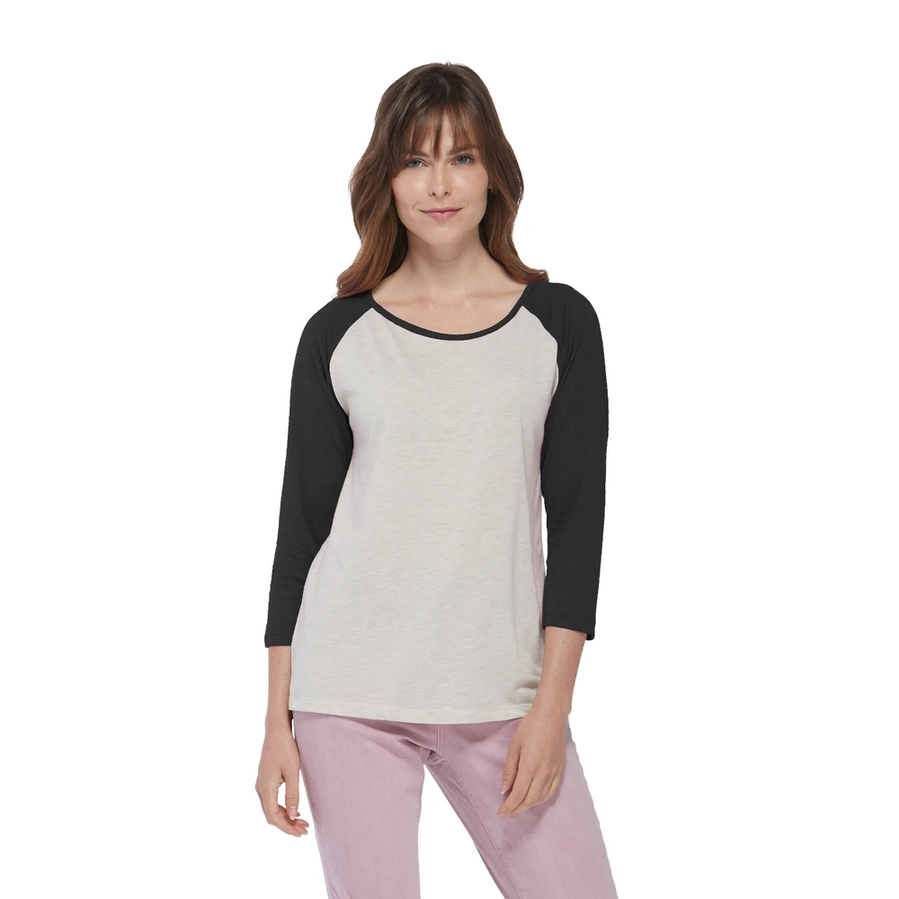 Platinum Ladies Tri-Blend 3/4 Sleeve Raglan Tee 3 Platinum Ladies Tri-Blend 3/4 Sleeve Raglan Tee