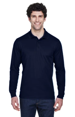 Men's Tall Pinnacle Performance Long-Sleeve Piqué Polo -Jiffyshirts Sales Store 98d1a10644b1f6