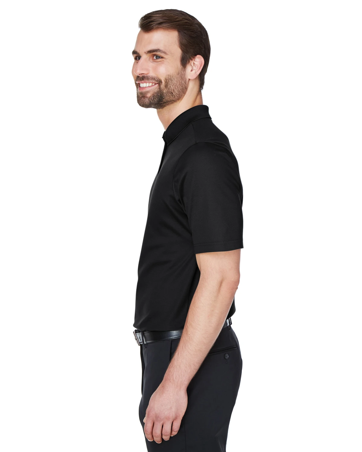 CrownLux Performance™ Men's Tall Plaited Polo 4 CrownLux Performance™ Men's Tall Plaited Polo - Image 2