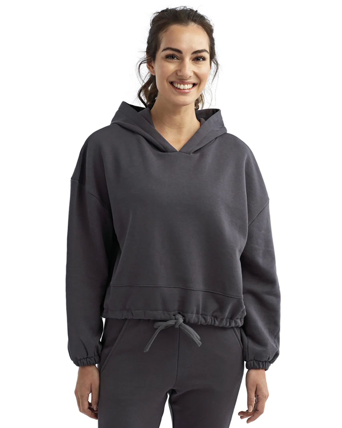 Ladies' Cropped Oversized Hooded Sweatshirt 3 Ladies' Cropped Oversized Hooded Sweatshirt