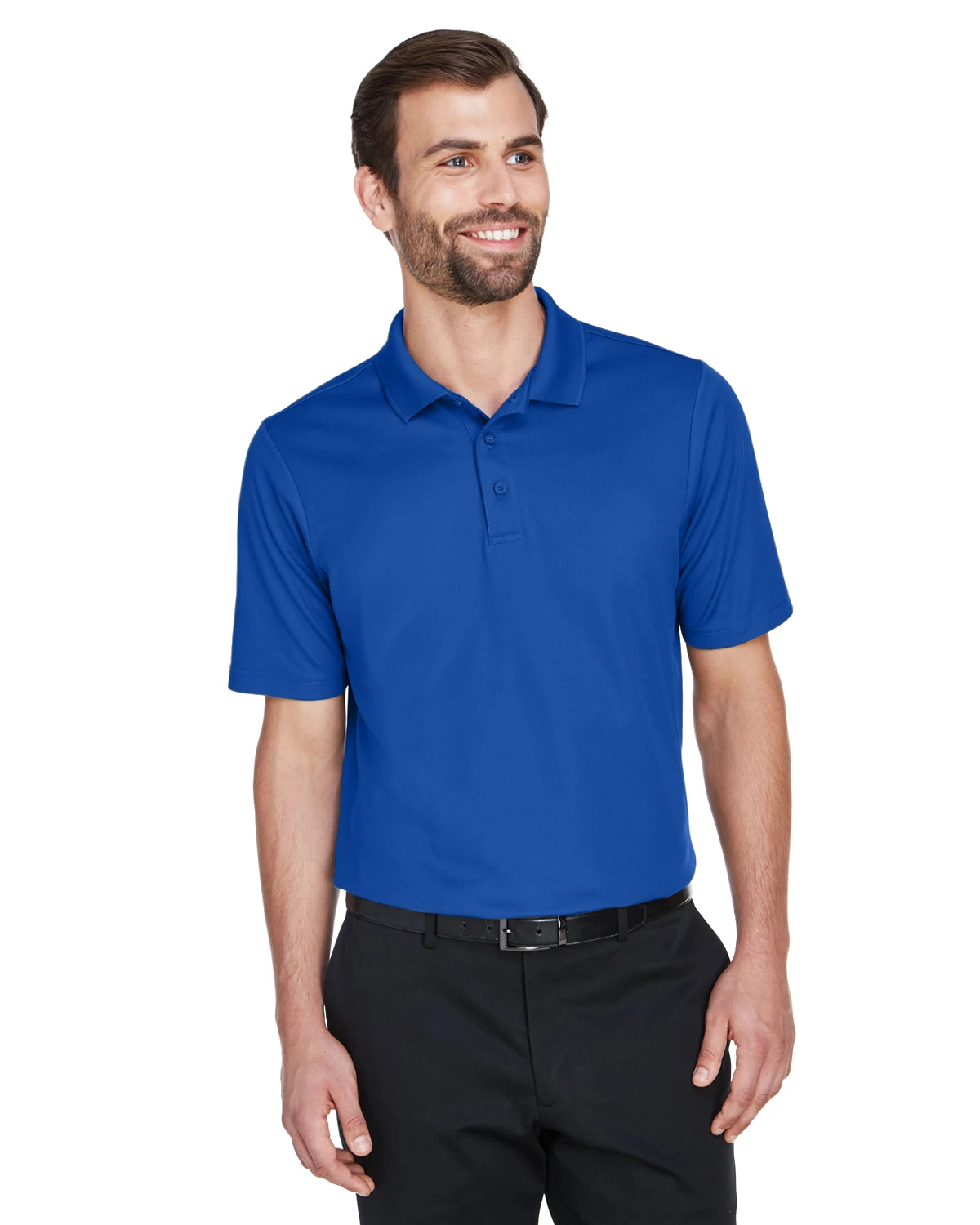 CrownLux Performance™ Men's Tall Plaited Polo 8 CrownLux Performance™ Men's Tall Plaited Polo - Image 6
