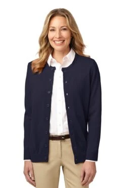 Ladies Value Jewel-Neck Cardigan Sweater