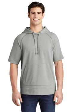 PosiCharge Tri-Blend Wicking Fleece Short Sleeve Hooded Pullover 14 PosiCharge Tri-Blend Wicking Fleece Short Sleeve Hooded Pullover -Jiffyshirts Sales Store 9c08187e67b195