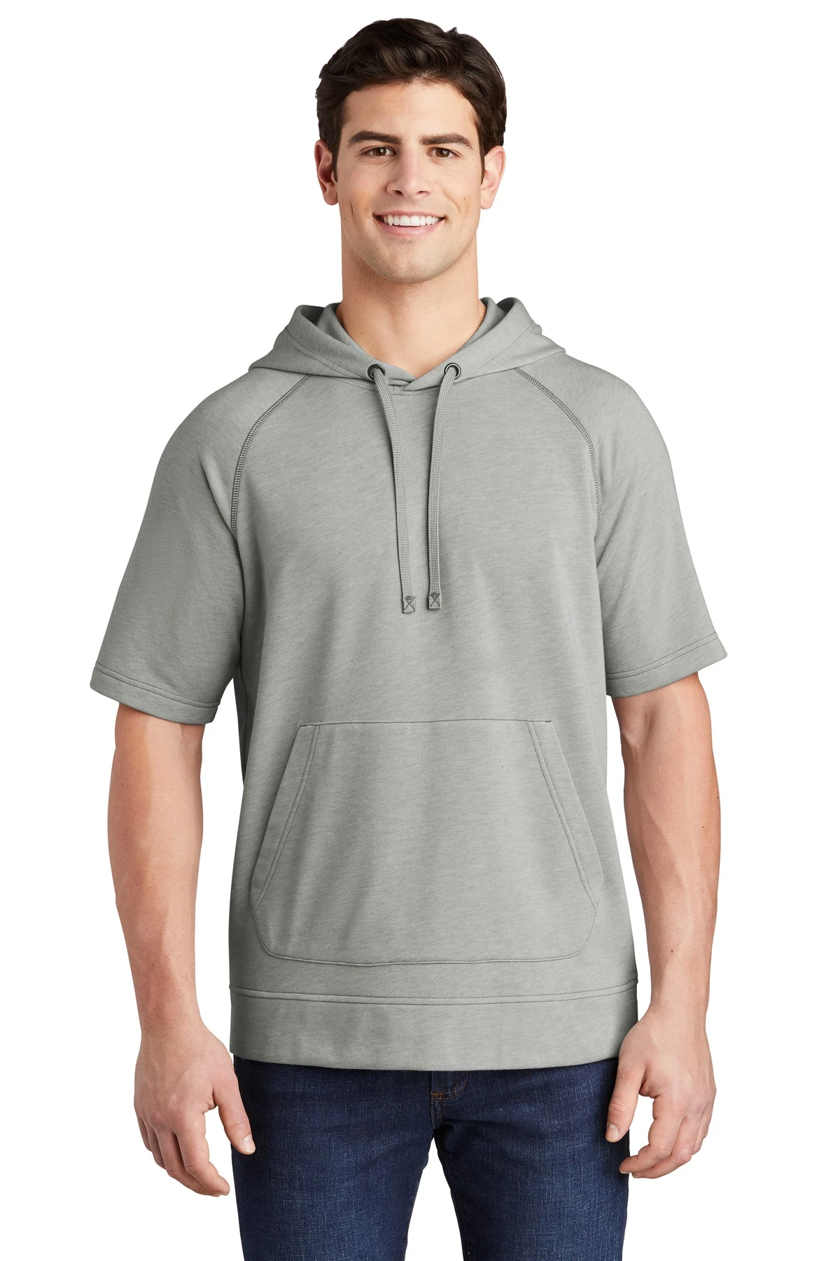 PosiCharge Tri-Blend Wicking Fleece Short Sleeve Hooded Pullover 8 PosiCharge Tri-Blend Wicking Fleece Short Sleeve Hooded Pullover - Image 6