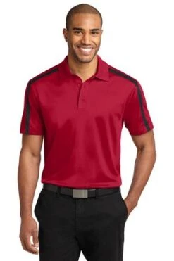 Adult Silk Touch Performance Colorblock Stripe Polo -Jiffyshirts Sales Store 9c8b3aa240053b