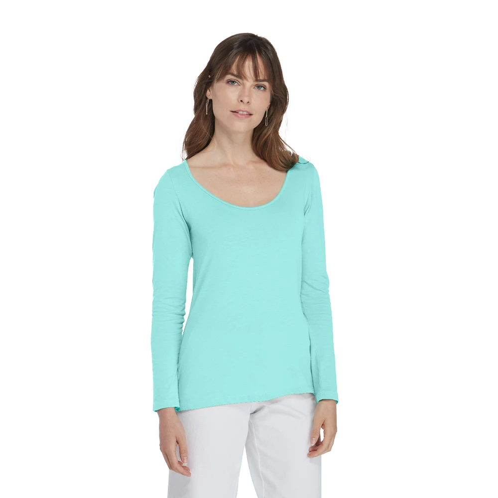 Platinum Ladies CVC Long Sleeve Scoop Neck Tee 18 Platinum Ladies CVC Long Sleeve Scoop Neck Tee - Image 16