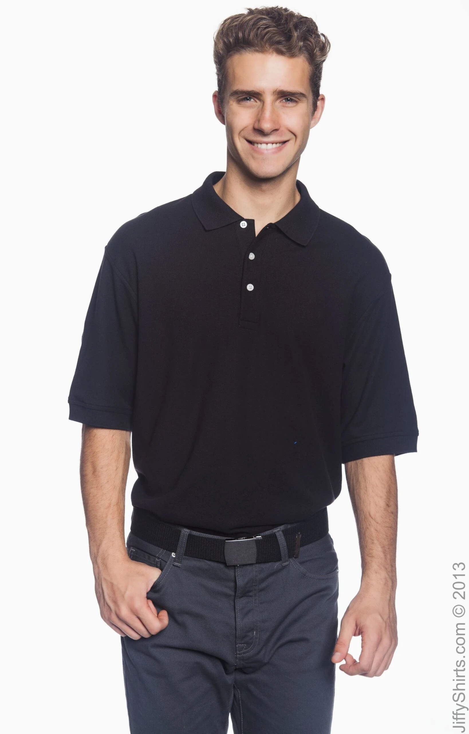 Men's Pima Piqué Short-Sleeve Polo 3 Men's Pima Piqué Short-Sleeve Polo