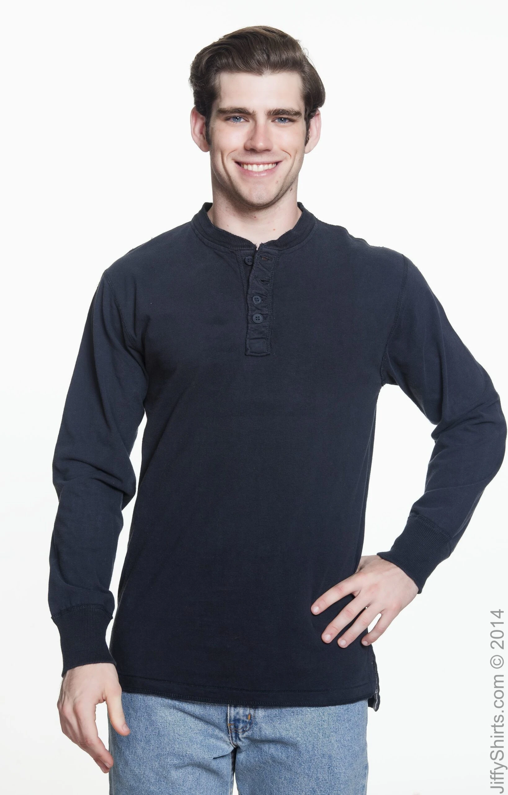 Unisex Vintage Brushed Jersey Henley 9 Unisex Vintage Brushed Jersey Henley - Image 7