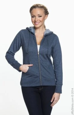 Ladies' 7 Oz. Organic/Recycled Heathered Fleece Full-Zip Hood 13 Ladies' 7 Oz. Organic/Recycled Heathered Fleece Full-Zip Hood -Jiffyshirts Sales Store C30491877FBA86