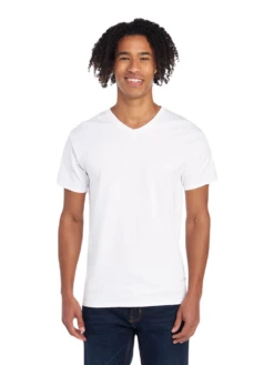 FRUIT OF THE LOOM Adult 5 Oz. HD Cotton™ V-Neck T-Shirt 14 FRUIT OF THE LOOM Adult 5 Oz. HD Cotton™ V-Neck T-Shirt -Jiffyshirts Sales Store JPG 39VR White FRONT 8665 1680004736