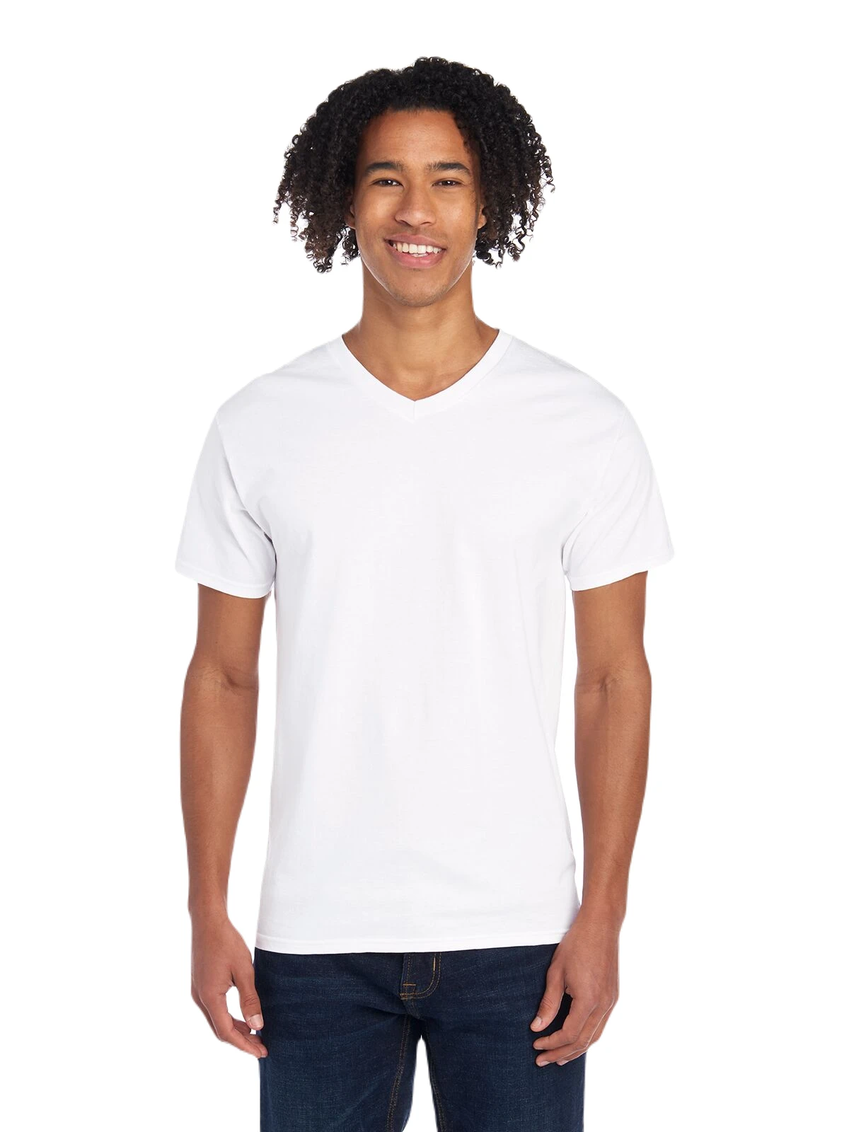 FRUIT OF THE LOOM Adult 5 Oz. HD Cotton™ V-Neck T-Shirt 7 FRUIT OF THE LOOM Adult 5 Oz. HD Cotton™ V-Neck T-Shirt - Image 5