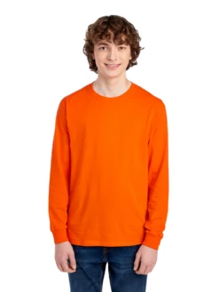 FRUIT OF THE LOOM Adult Unisex 5 Oz. HD Cotton™ Long-Sleeve T-Shirt -Jiffyshirts Sales Store JPG 4930R Burnt Orange FRONT 0696 1680004736