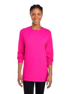 FRUIT OF THE LOOM Adult Unisex 5 Oz. HD Cotton™ Long-Sleeve T-Shirt -Jiffyshirts Sales Store JPG 4930R Cyber Pink FRONT 3745 1680004736