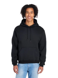 FRUIT OF THE LOOM Adult Unisex 12 Oz. Supercotton™ Pullover Hood -Jiffyshirts Sales Store JPG 82130R Black FRONT 8534 1680004736