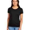 FRUIT OF THE LOOM Ladies' 5 Oz., HD Cotton™ T-Shirt -Jiffyshirts Sales Store JPG L3930R Black FRONT 0173 1680004736