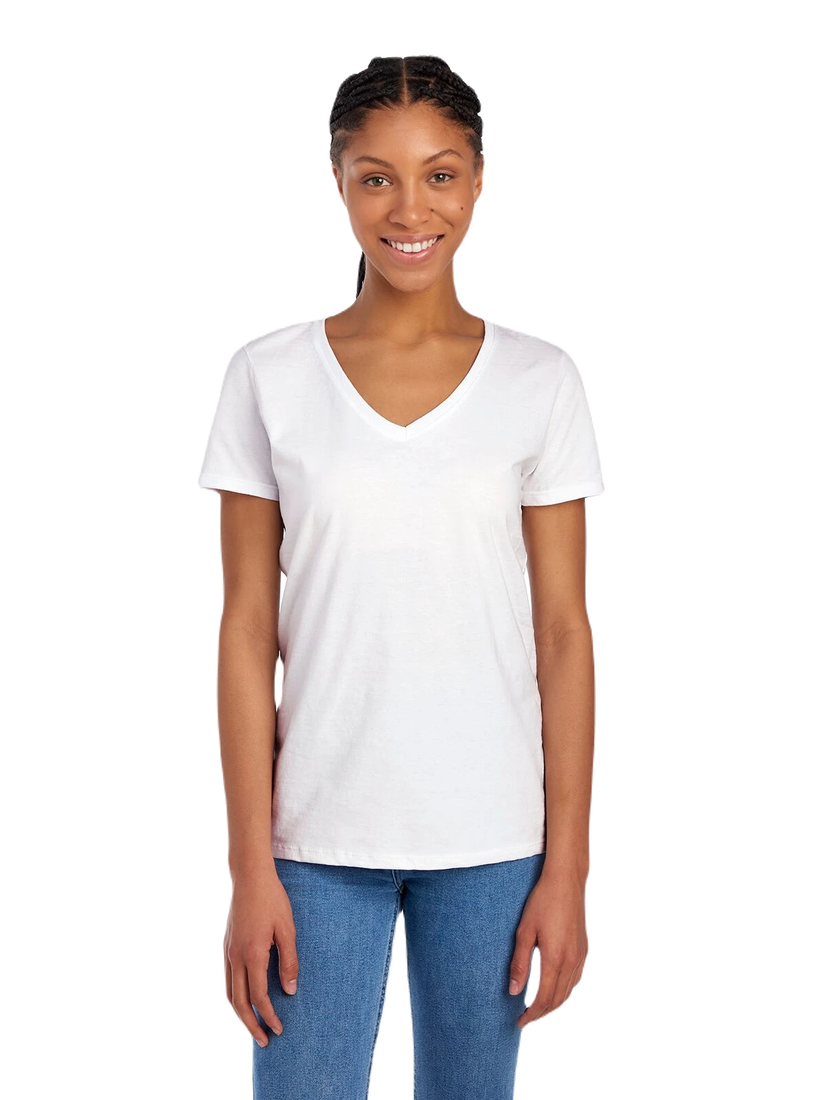 FRUIT OF THE LOOM Ladies' 5 Oz. HD Cotton™ V-Neck T-Shirt 7 FRUIT OF THE LOOM Ladies' 5 Oz. HD Cotton™ V-Neck T-Shirt - Image 5