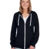 FRUIT OF THE LOOM Adult Unisex 6 Oz. Sofspun® Jersey Full-Zip -Jiffyshirts Sales Store JPG SF60R Black FRONT 8748 1680004736