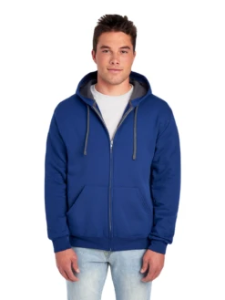 FRUIT OF THE LOOM Adult Unisex 7.2 Oz. SofSpun® Full-Zip Hooded Sweatshirt 18 FRUIT OF THE LOOM Adult Unisex 7.2 Oz. SofSpun® Full-Zip Hooded Sweatshirt -Jiffyshirts Sales Store JPG SF73R Admiral Blue FRONT 0661 1680004736