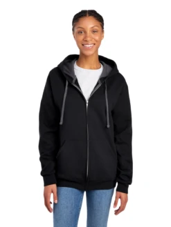 FRUIT OF THE LOOM Adult Unisex 7.2 Oz. SofSpun® Full-Zip Hooded Sweatshirt 16 FRUIT OF THE LOOM Adult Unisex 7.2 Oz. SofSpun® Full-Zip Hooded Sweatshirt -Jiffyshirts Sales Store JPG SF73R Black FRONT 3652 1680004736