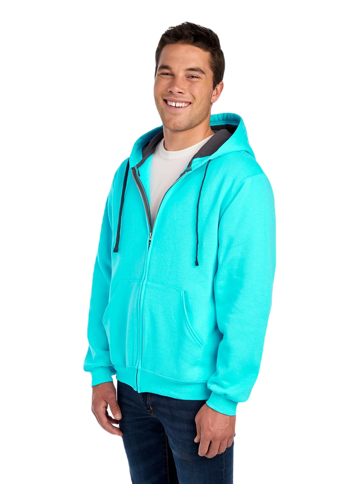 FRUIT OF THE LOOM Adult Unisex 7.2 Oz. SofSpun® Full-Zip Hooded Sweatshirt 4 FRUIT OF THE LOOM Adult Unisex 7.2 Oz. SofSpun® Full-Zip Hooded Sweatshirt - Image 2