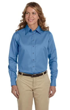Ladies' Easy Blend™ Long-Sleeve Twill Shirt With Stain-Release 37 Ladies' Easy Blend™ Long-Sleeve Twill Shirt With Stain-Release -Jiffyshirts Sales Store M500W 33 z