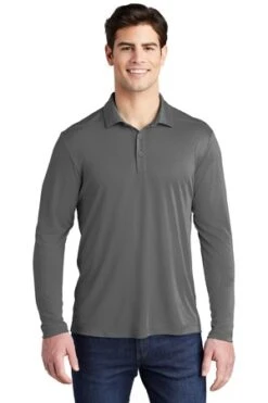 Men's Posi-UV Pro Long Sleeve Polo -Jiffyshirts Sales Store a0a281fb16434e