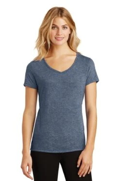 District Ladies' Perfect Tri V-Neck Tee -Jiffyshirts Sales Store a150432327b42f