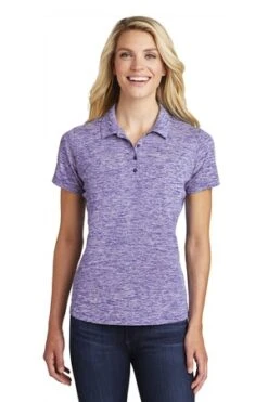 Ladies PosiCharge Electric Heather Polo -Jiffyshirts Sales Store a187d14d2b1a9e