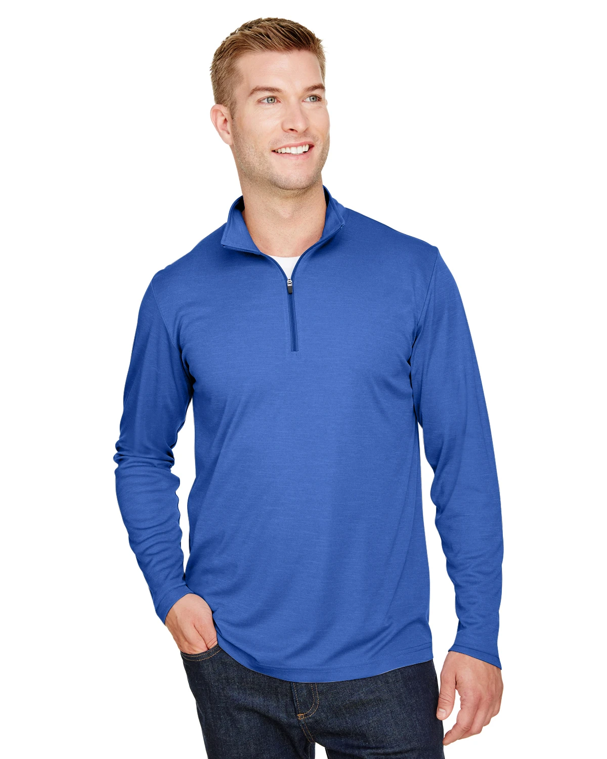 Men's Zone Sonic Heather Performance Quarter-Zip 11 Men's Zone Sonic Heather Performance Quarter-Zip - Image 9