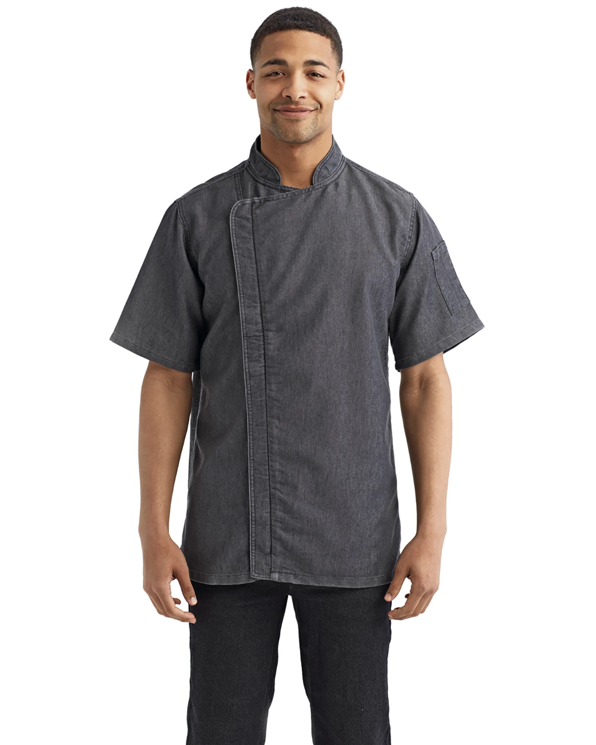 Unisex Zip-Close Short Sleeve Chef's Coat 6 Unisex Zip-Close Short Sleeve Chef's Coat - Image 4