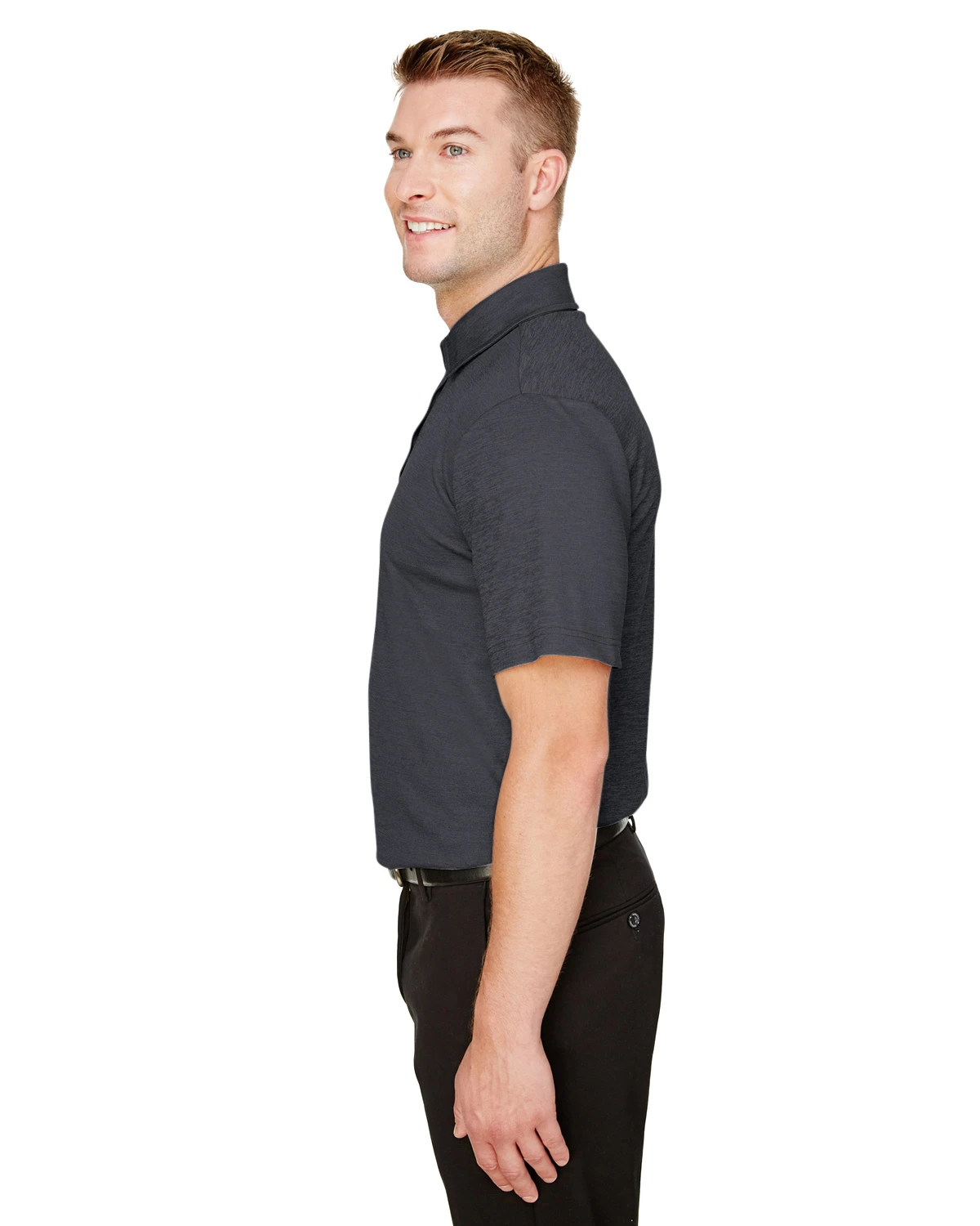 CrownLux Performance™ Men's Address Melange Polo 4 CrownLux Performance™ Men's Address Melange Polo - Image 2