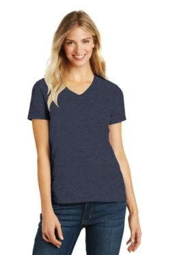 District Ladies' Perfect Blend V-Neck Tee 40 District Ladies' Perfect Blend V-Neck Tee -Jiffyshirts Sales Store a4b36cf6151633