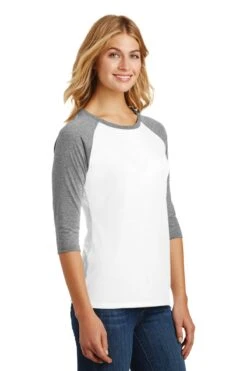 District Ladies' Perfect Tri 3/4-Sleeve Raglan -Jiffyshirts Sales Store a4cd49168c3b9d