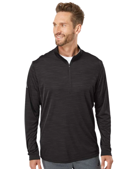 ADIDAS Lightweight Melange Quarter-Zip Pullover 3 ADIDAS Lightweight Melange Quarter-Zip Pullover