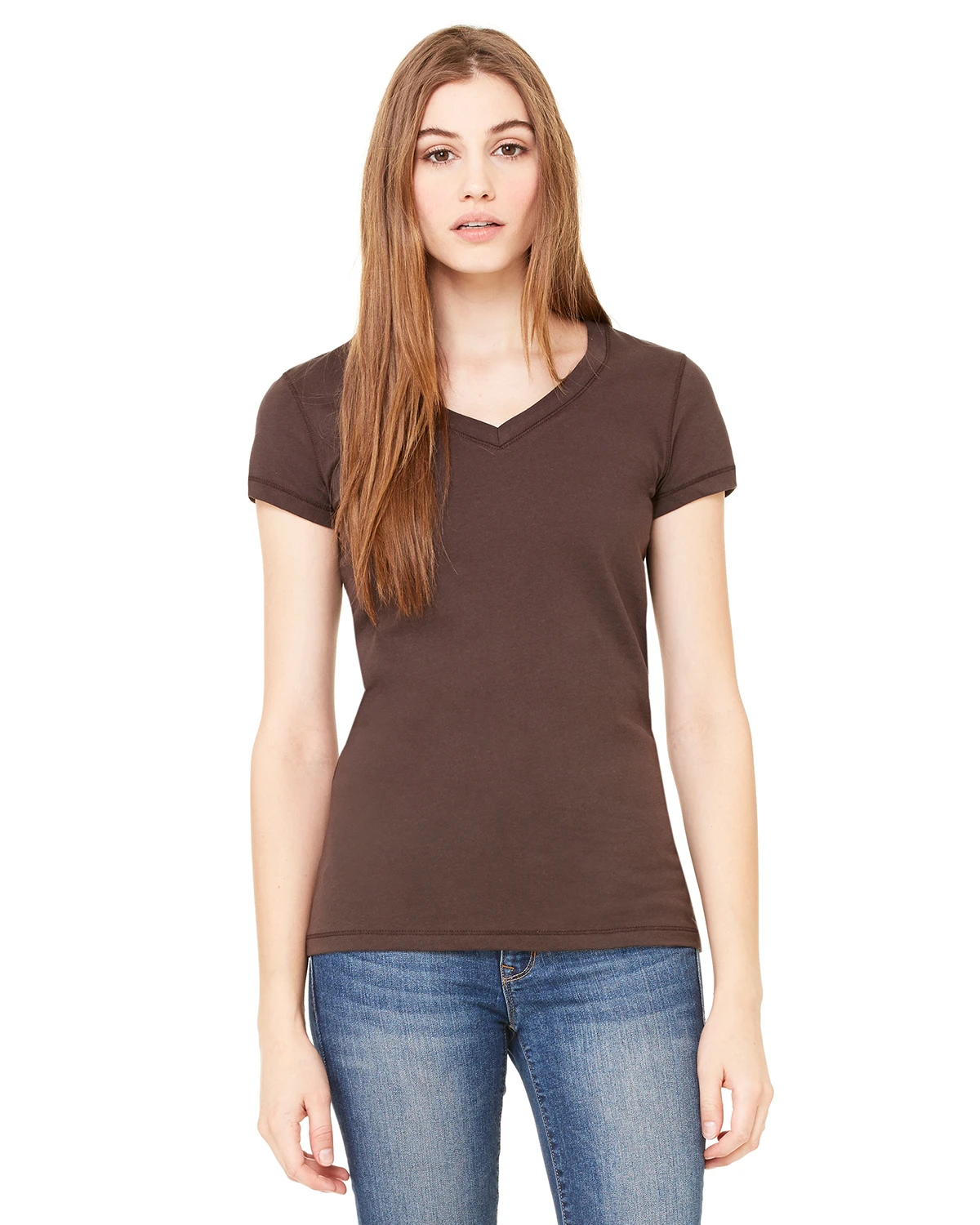 Ladies' Jersey Short-Sleeve V-Neck T-Shirt 19 Ladies' Jersey Short-Sleeve V-Neck T-Shirt - Image 17