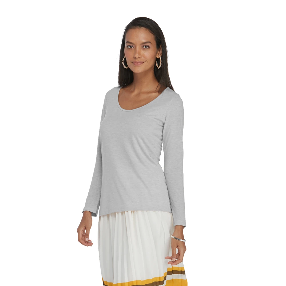 Platinum Ladies Tri-Blend Long Sleeve Scoop Neck Tee 9 Platinum Ladies Tri-Blend Long Sleeve Scoop Neck Tee - Image 7