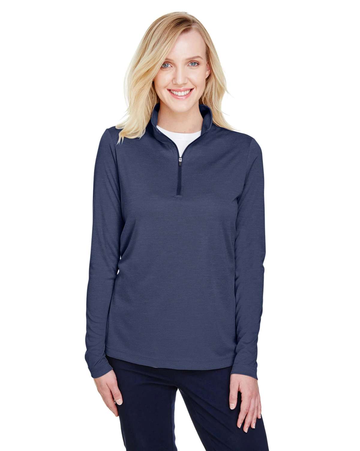 Ladies' Zone Sonic Heather Performance Quarter-Zip 12 Ladies' Zone Sonic Heather Performance Quarter-Zip - Image 10
