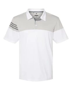 ADIDAS Men's 3-Stripes Heather Block Polo -Jiffyshirts Sales Store a604bebb78c2e4