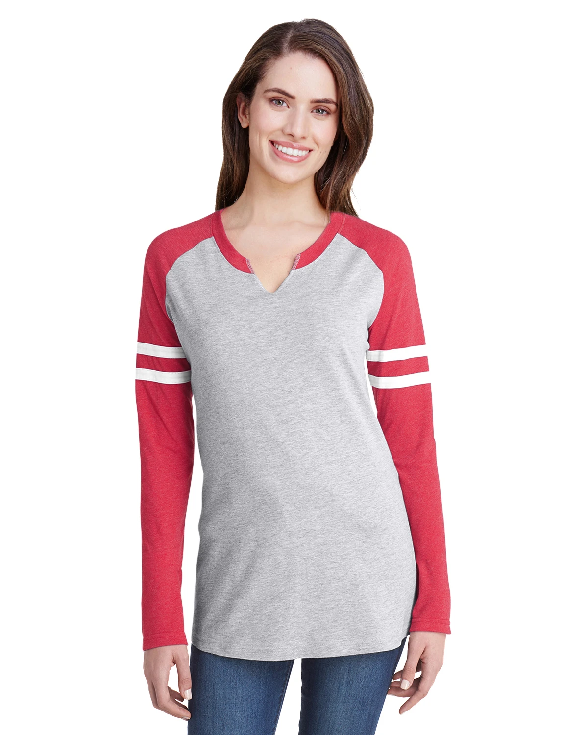 Ladies' Gameday Mash-Up Long Sleeve Fine Jersey T-Shirt 11 Ladies' Gameday Mash-Up Long Sleeve Fine Jersey T-Shirt - Image 9